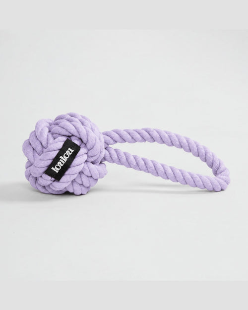 Lavender braided rope toy