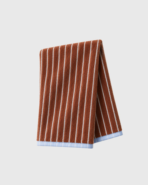 Cacao striped dog towel