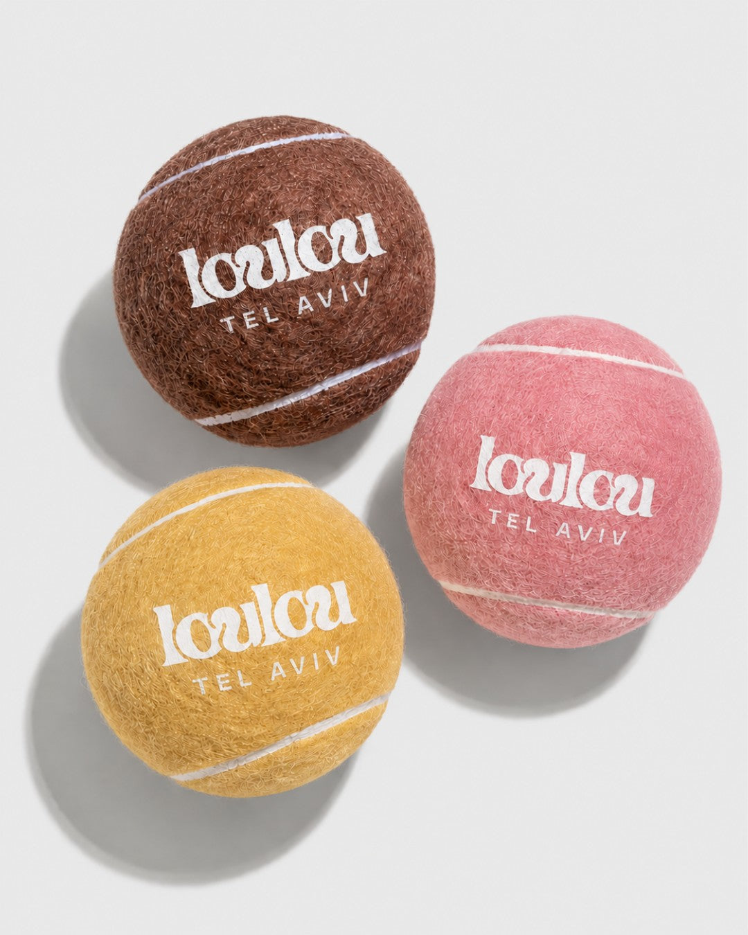 Set of three LOULOU Tel Aviv tennis balls